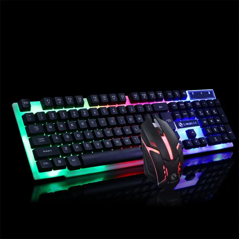 Gaming Keyboard Mouse Glowing Set - Puck's