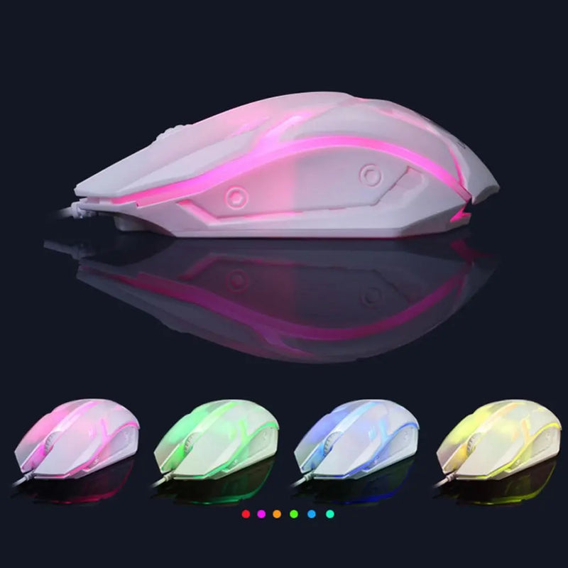 Gaming Keyboard Mouse Glowing Set - Puck's