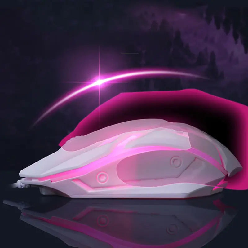 Gaming Keyboard Mouse Glowing Set - Puck's