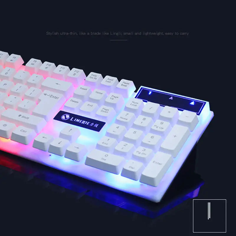 Gaming Keyboard Mouse Glowing Set - Puck's