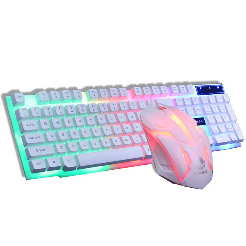 Gaming Keyboard Mouse Glowing Set - Puck's