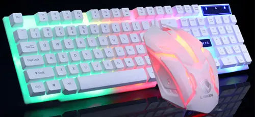 Gaming Keyboard Mouse Glowing Set - Puck's