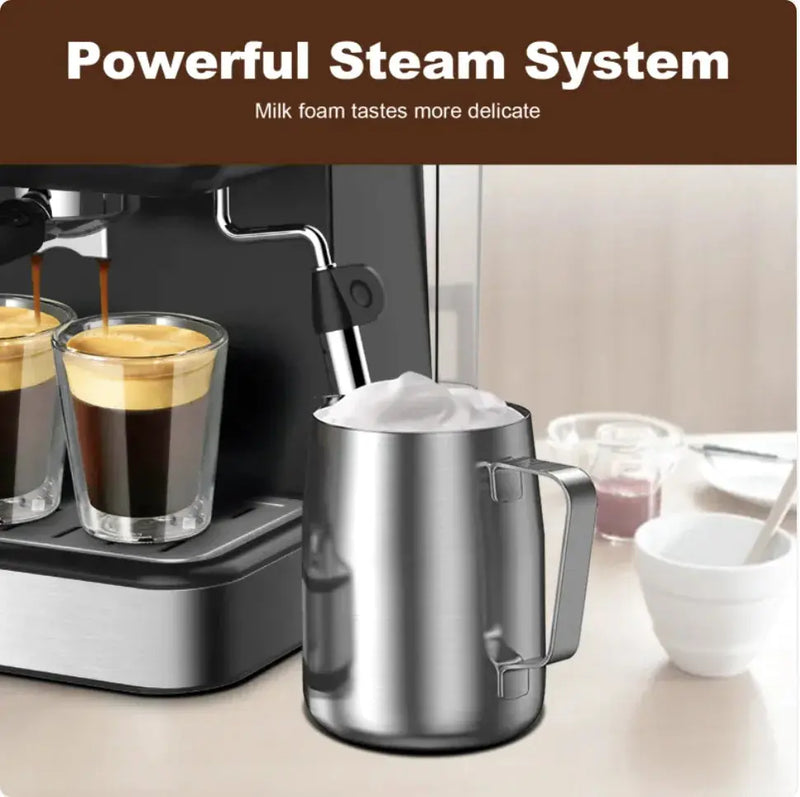 Geek Chef 20-Bar Espresso Machine with Milk Frother - Puck's