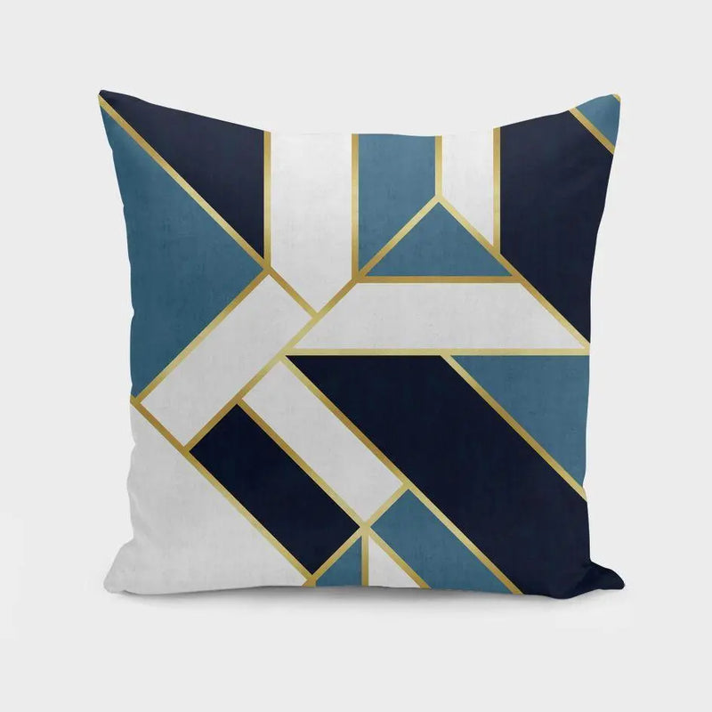 Geometric and golden art V Cushion/Pillow - Puck's