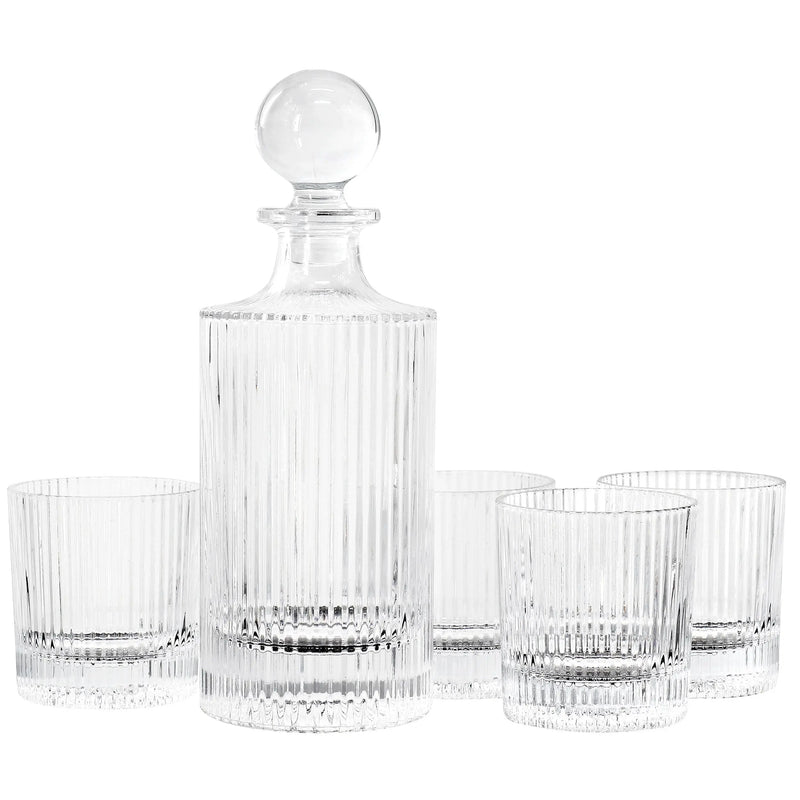 Gibson Home Acropolis 5 Piece Decanter and Double Old Fashioned - Puck's