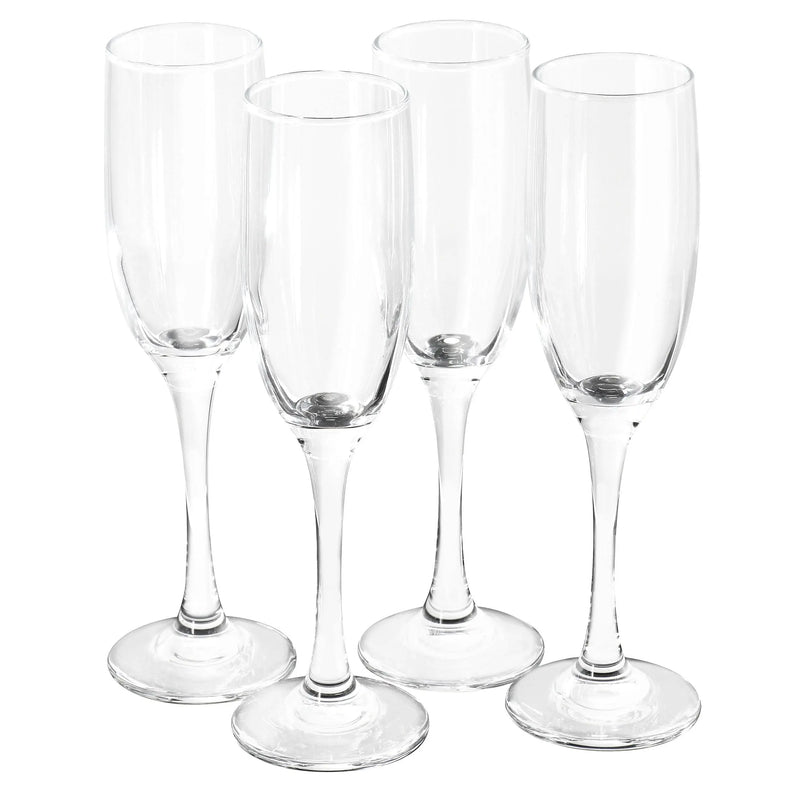 Gibson Home Belinni 4 Piece 6.4oz Fluted Champagne Glass Set - Puck's
