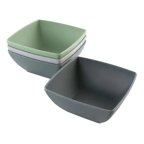 Gibson Home Grayson 4 Piece 6 Inch Melamine Bowl Set in Assorted - Puck's