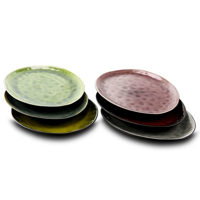 Gibson Leaf Shape 6 Piece 10.5 Inch Stoneware Dinner Plates in - Puck's