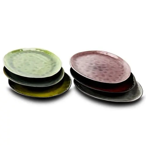 Gibson Leaf Shape 6 Piece 10.5 Inch Stoneware Dinner Plates in - Puck's