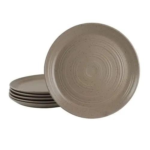 Gibson Milbrook 6 Piece 10 Inch Round Stoneware Dinner Plate Set in - Puck's