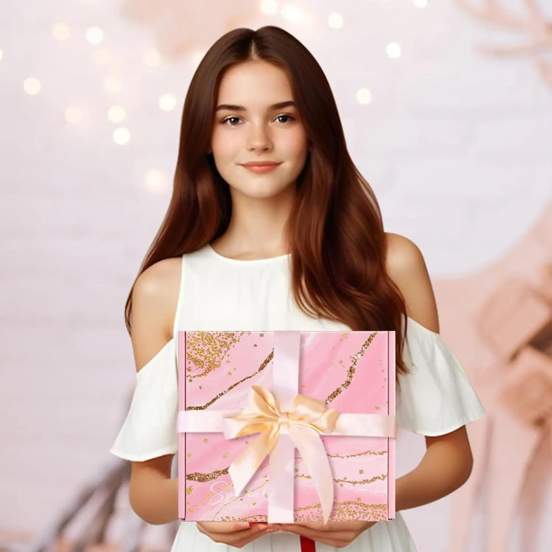 Gifts for Women, Unique Gift for Women, Mom, Girlfriend, Best Friend, Sister, Wife, Teacher, Nurse, Her - Birthday, Christmas, Valentine'S Day, Mothers Day Gifts -Rose Spa Gift Basket Set - Puck's