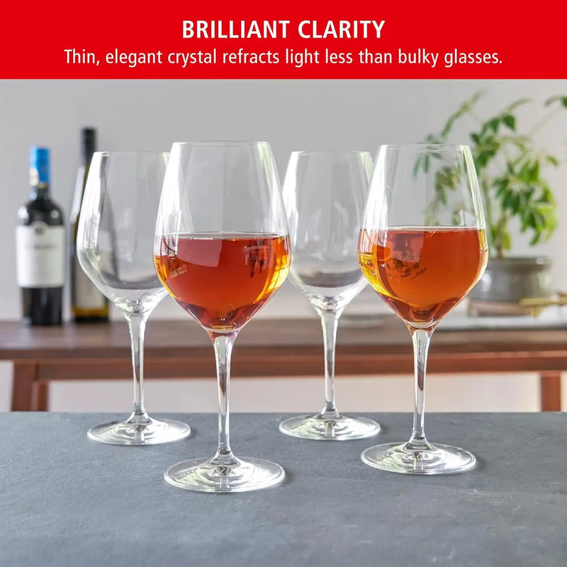 Glasses, Set of 4, European-Made Lead-Free Crystal, Modern Cocktail Glasses, Dishwasher Safe, Professional Quality Cocktail Glass Gift Set (Rose) - Puck's