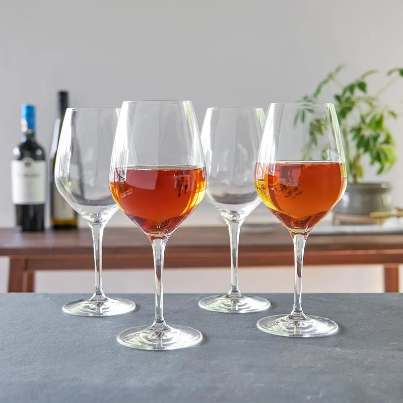 Glasses, Set of 4, European-Made Lead-Free Crystal, Modern Cocktail Glasses, Dishwasher Safe, Professional Quality Cocktail Glass Gift Set (Rose) - Puck's