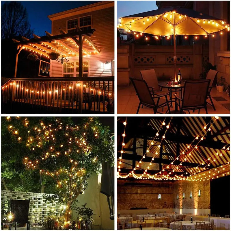 Globe String Lights Fairy Lights Battery Operated 16.4Ft 50LED String Lights with Remote Waterproof Indoor Outdoor Hanging Lights Decorative Christmas Lights for Home Party Patio Garden Wedding - Puck's