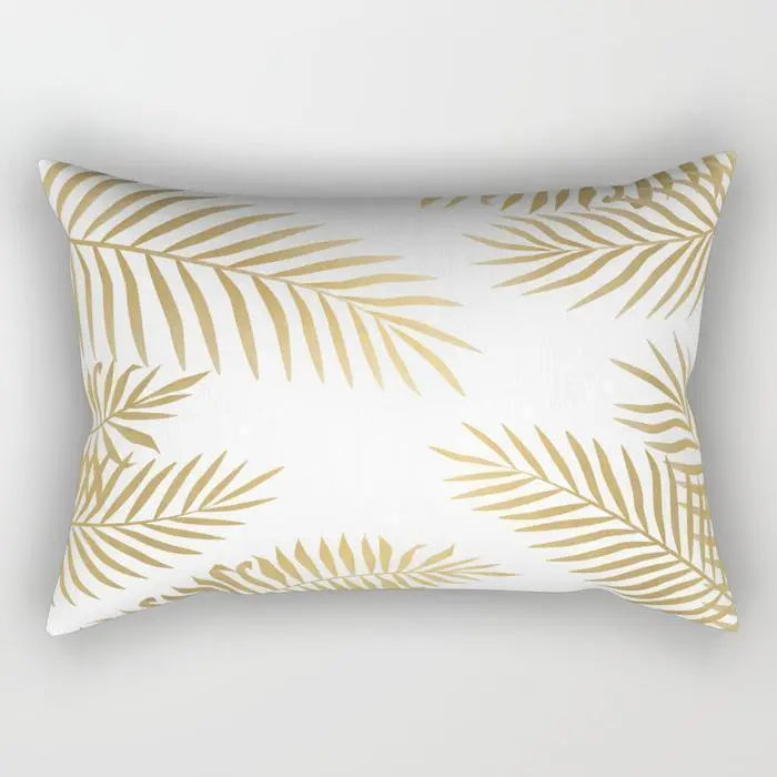Golden Leaf Rectangle Pillow - Puck's