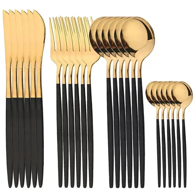 Golden Stainless Steel Cutlery Set - Puck's