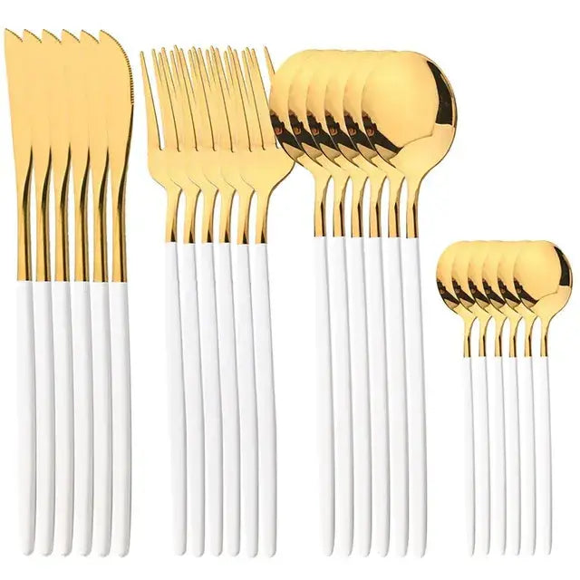 Golden Stainless Steel Cutlery Set - Puck's