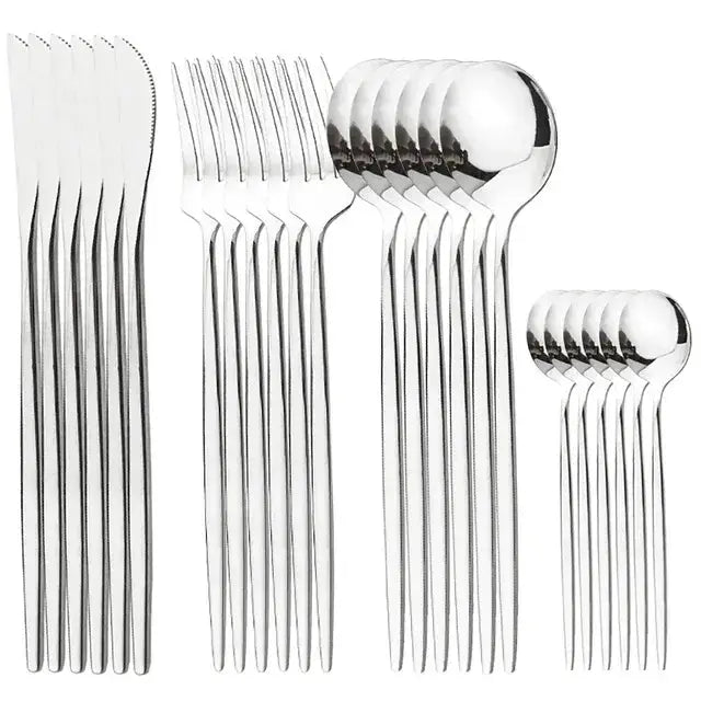 Golden Stainless Steel Cutlery Set - Puck's
