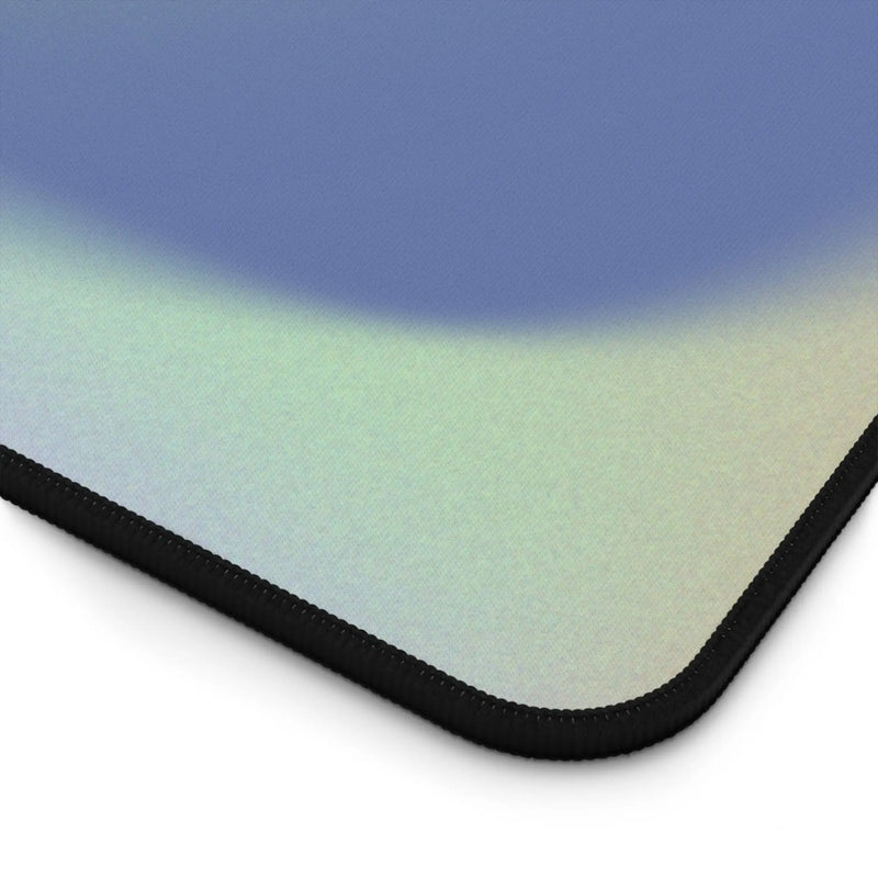 Green Glowing Swirls Desk Mat - Puck's