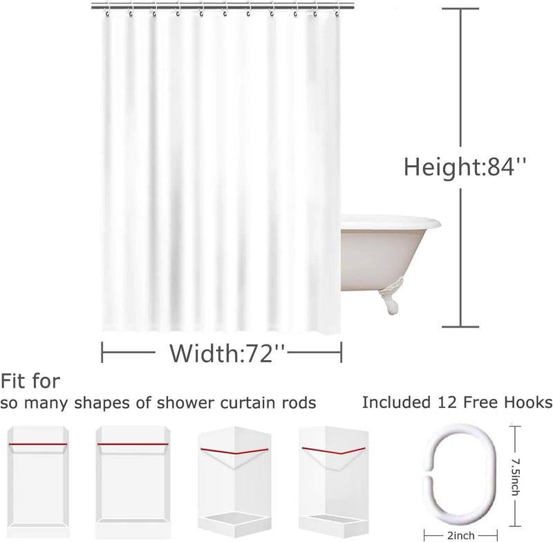 Green Shower Curtain, Tropical Shower Curtain, Plant Shower Curtain, Leaf Shower Curtain, Botanical Shower Curtain Set with 12 Hooks, Jungle Shower Curtain for Bathroom Decor, 72X84 Inches - Puck's