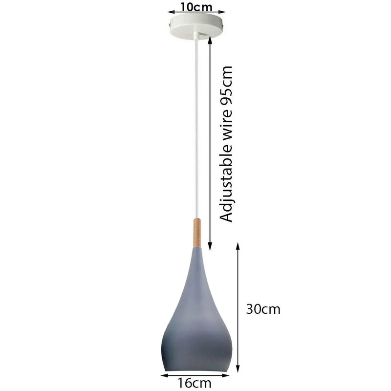 Grey colour Retro Style Metal Ceiling Hanging Lamps for Living Room - Puck's