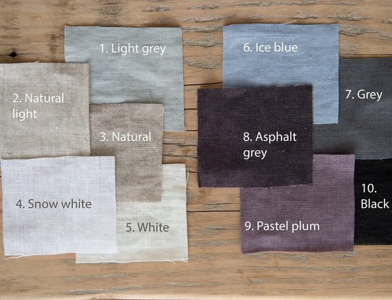 Grey linen curtain with rod pocket - Puck's