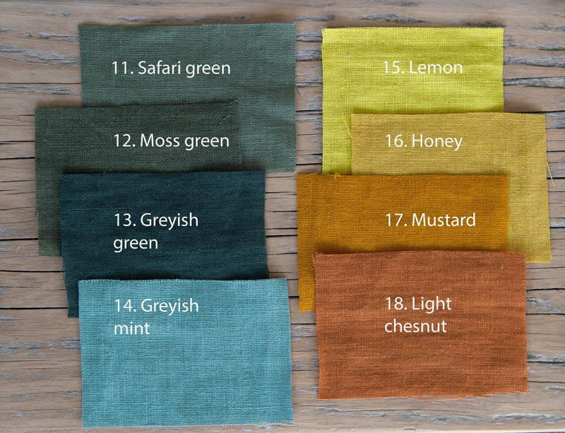 Greyish Mint linen curtain with multifunctional tape - Puck's