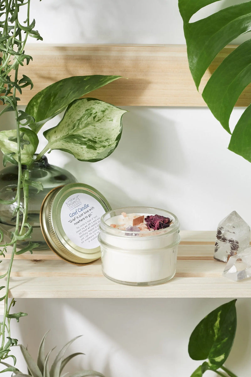 Grief Candle / Intention Candle / Essential Oil Candle / Soy Wax - Puck's