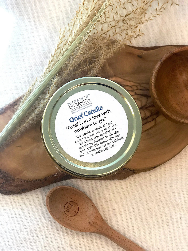 Grief Candle / Intention Candle / Essential Oil Candle / Soy Wax - Puck's