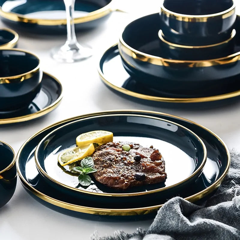 Blue Porcelain Dinner Plates - Puck's