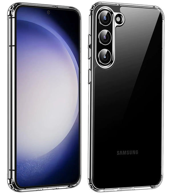 Temdan Crystal Clear Designed for Samsung Galaxy S23 Case,[Anti-Yellowing][Military Grade Drop-Proof] Slim Fit Soft TPU + PC Shockproof Case-Clear - Puck's