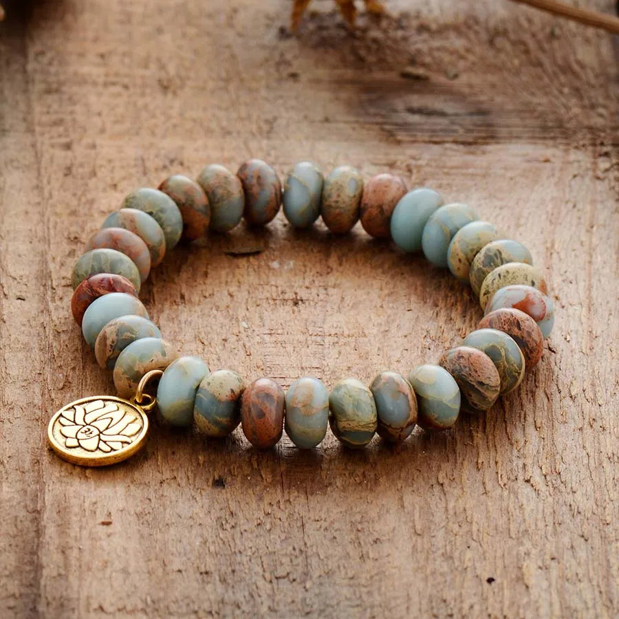 Imperial Jasper Lotus Bracelet - Puck's