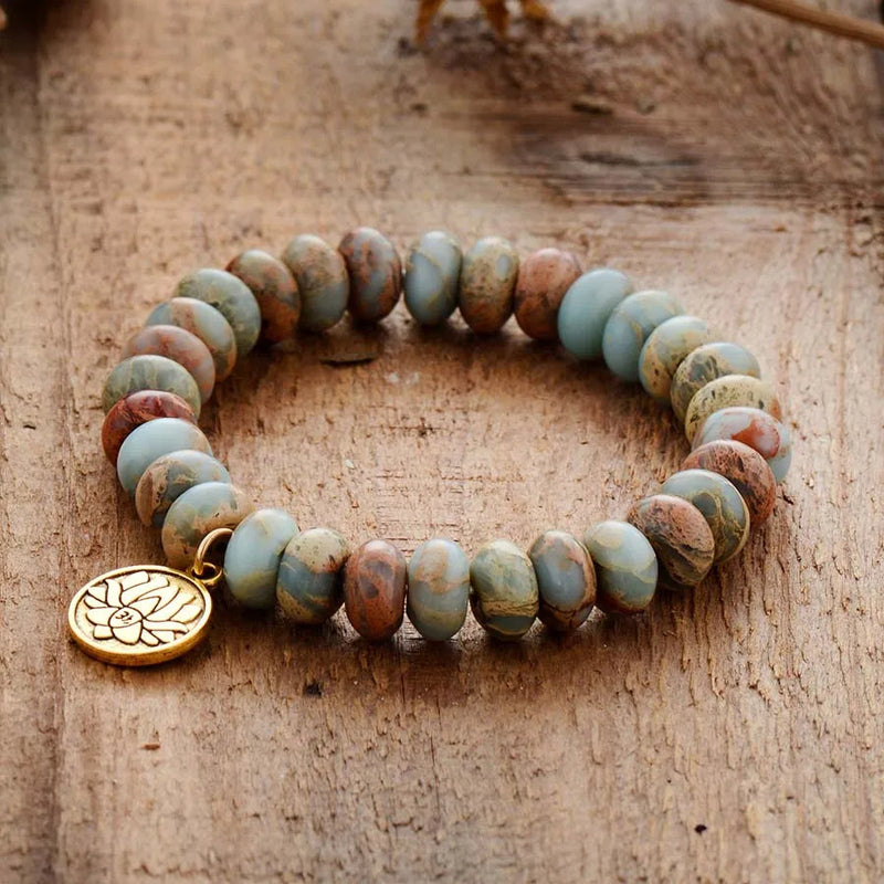 Imperial Jasper Lotus Bracelet - Puck's