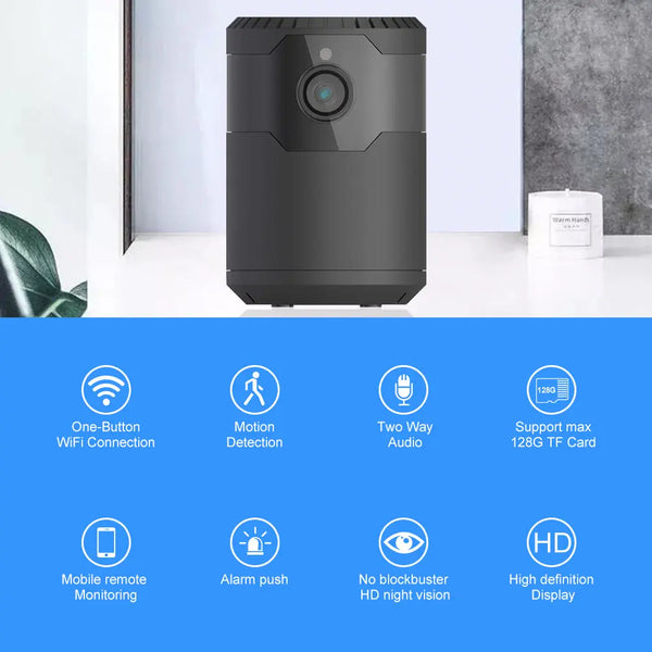 HD 2MP 1080P Wireless Mini Wifi Camera Night Vision Ip Camera - Puck's