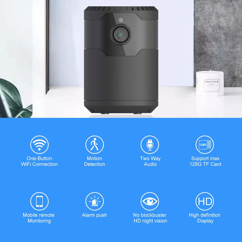 HD 2MP 1080P Wireless Mini Wifi Camera Night Vision Ip Camera - Puck's