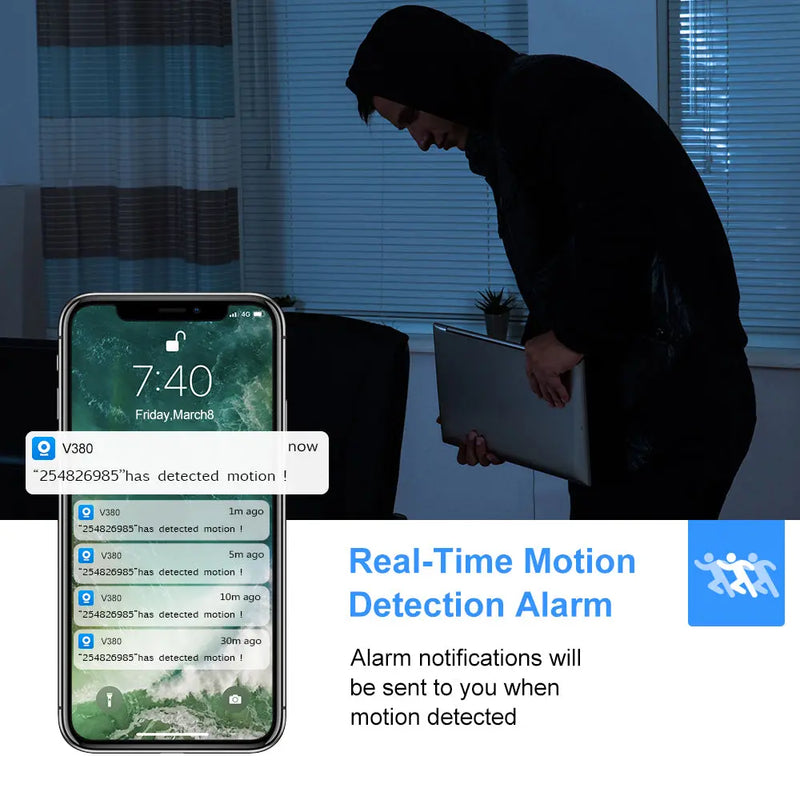 HD 2MP 1080P Wireless Mini Wifi Camera Night Vision Ip Camera - Puck's