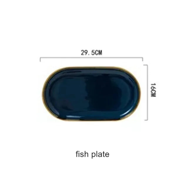 Blue Porcelain Dinner Plates - Puck's