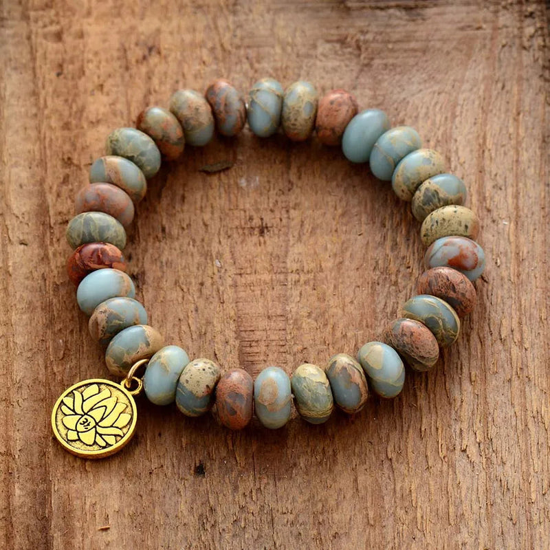 Imperial Jasper Lotus Bracelet - Puck's
