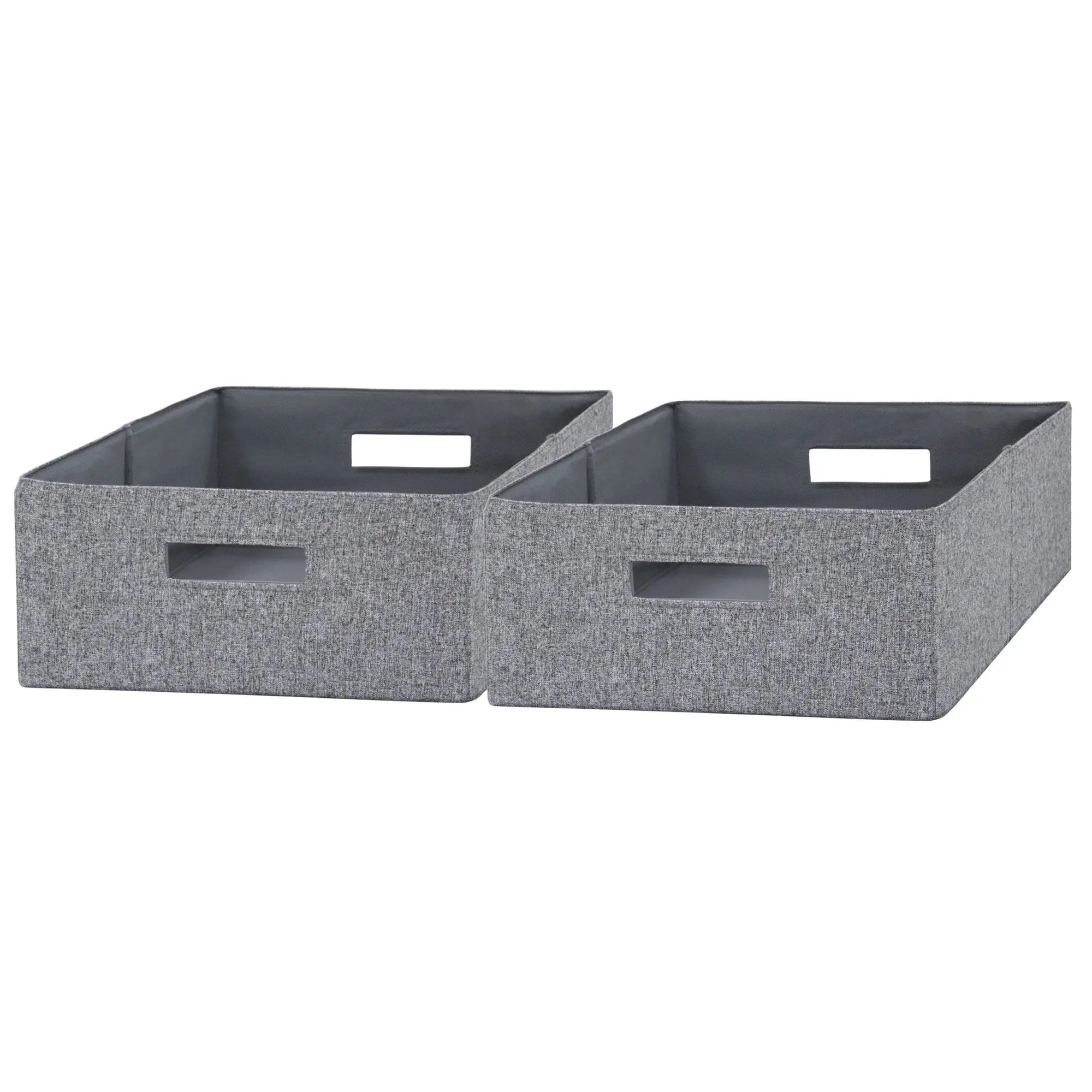 Half-Size Fabric Storage Bin, 2 Pack, Gray - Puck's