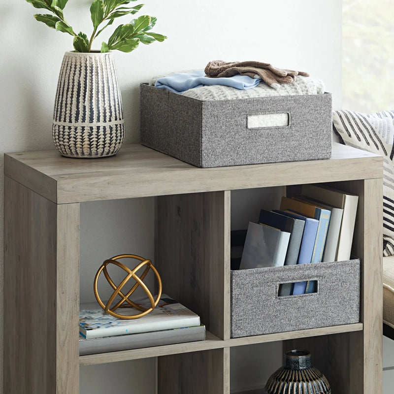 Half-Size Fabric Storage Bin, Gray - Puck's