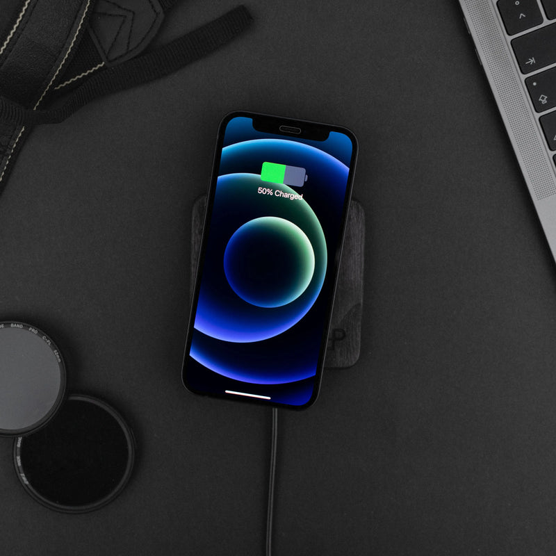 Handcrafted Wooden Wireless Charger - Puck's