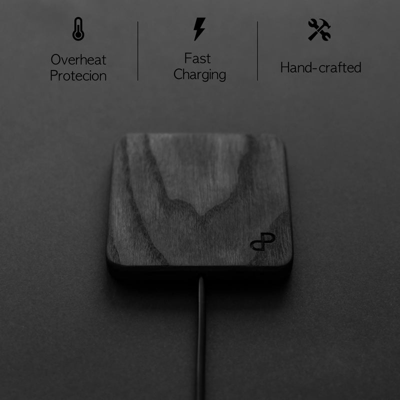 Handcrafted Wooden Wireless Charger - Puck's