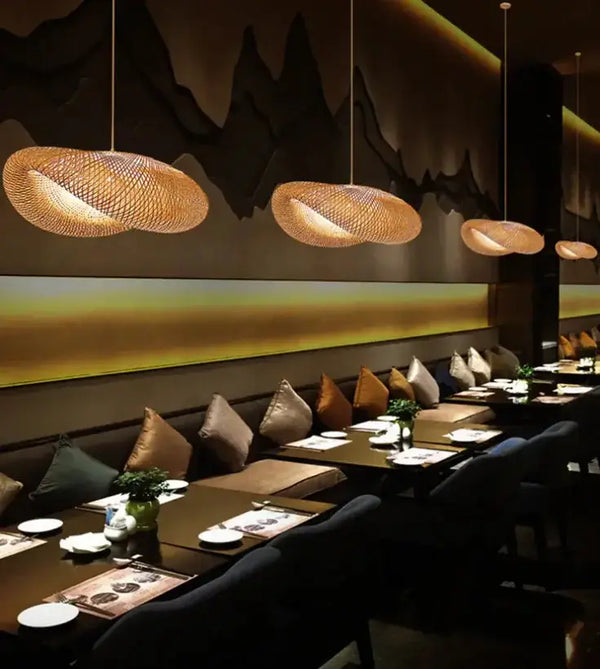 Handmade Bamboo Pendant Lights - Puck's
