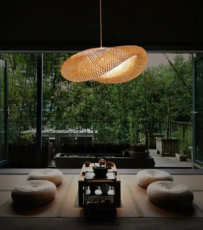Handmade Bamboo Pendant Lights - Puck's