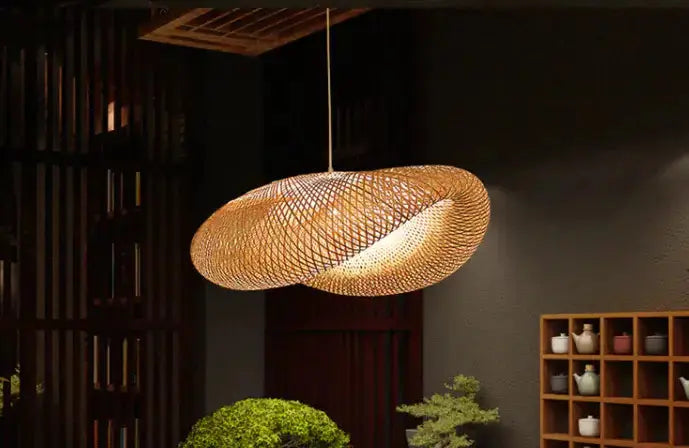 Handmade Bamboo Pendant Lights - Puck's