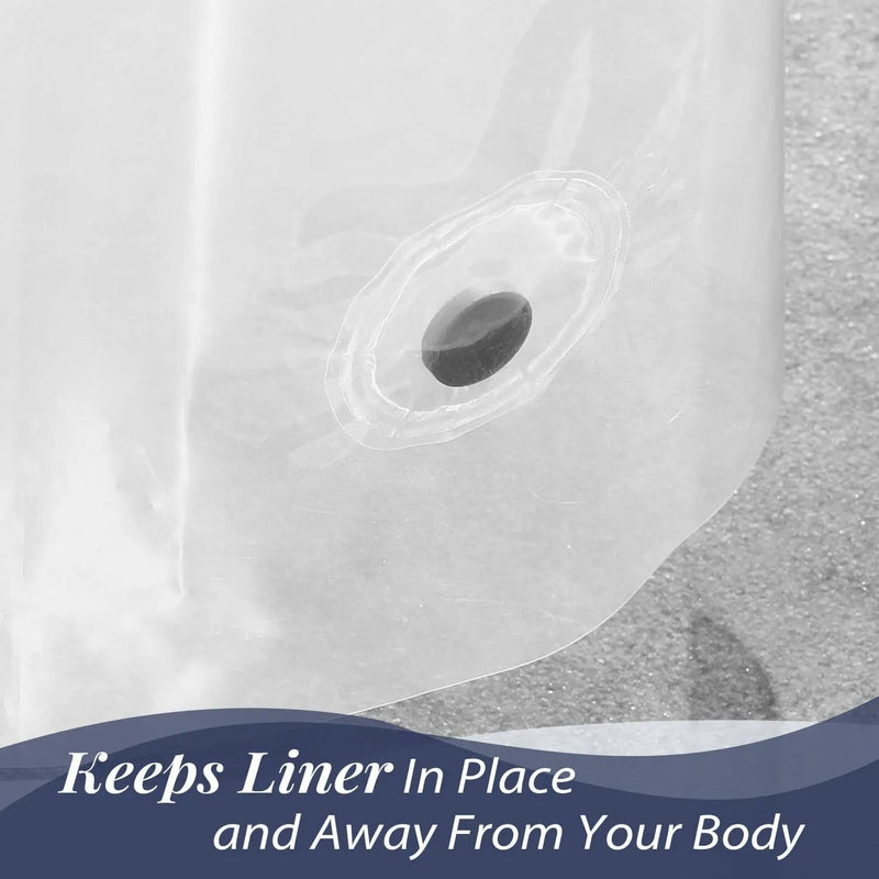 Heavy Duty Clear Shower Curtain Liner, 72X72 Lightweight 3 Pieces - Puck's