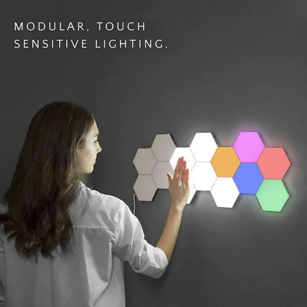 Hexagon Touch Sensor LED Night Lights - Puck's