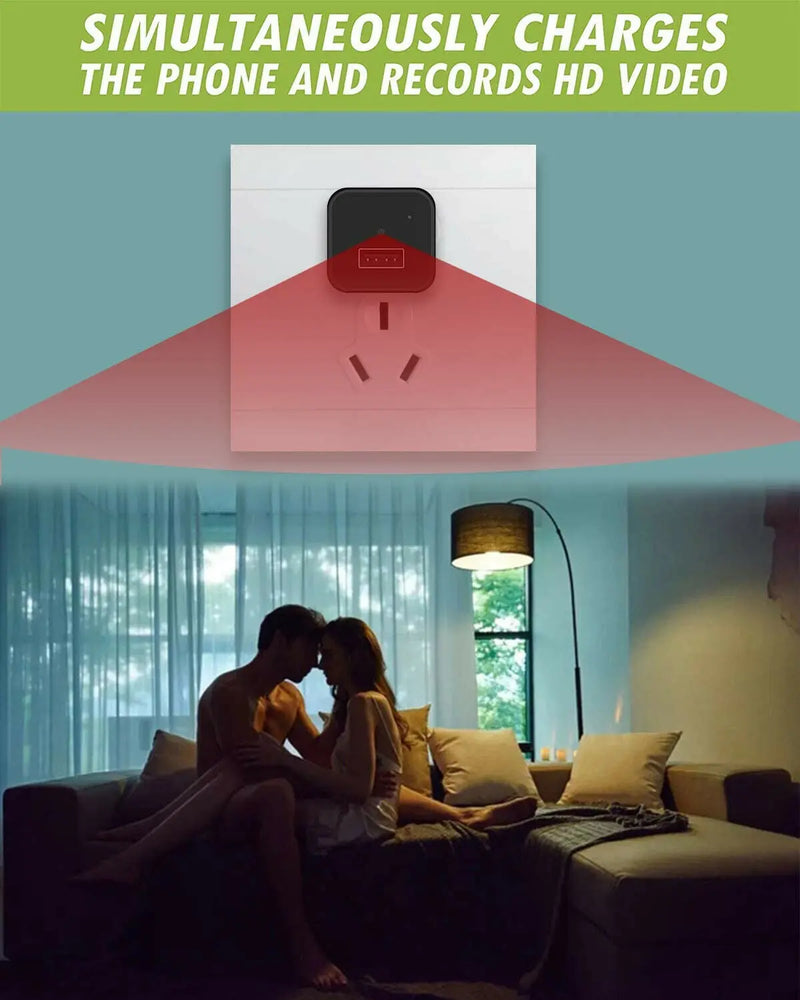 Hidden Camera HD 1080P USB Charger Home Security - Puck's