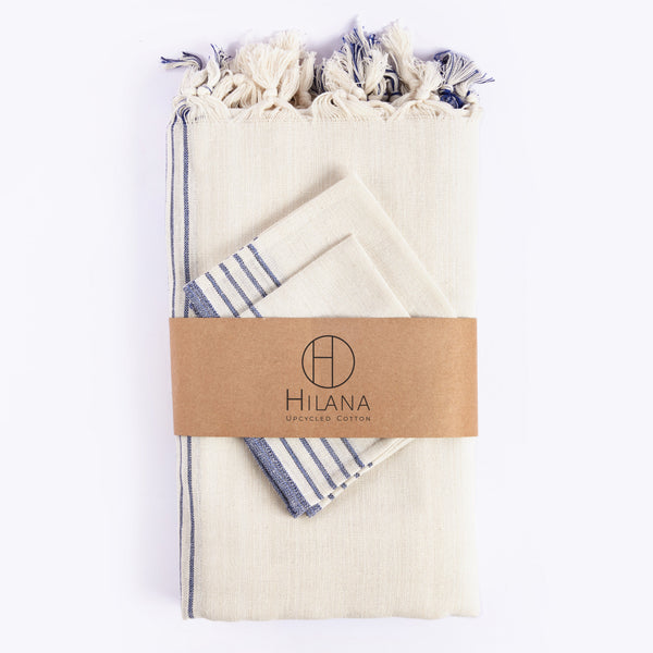 Sustainable Kayseri Tablecloth Set - Blue - Puck's