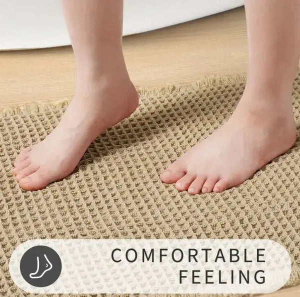 Home Fashion Waffle Bathroom Door Absorbent Carpet - Puck's